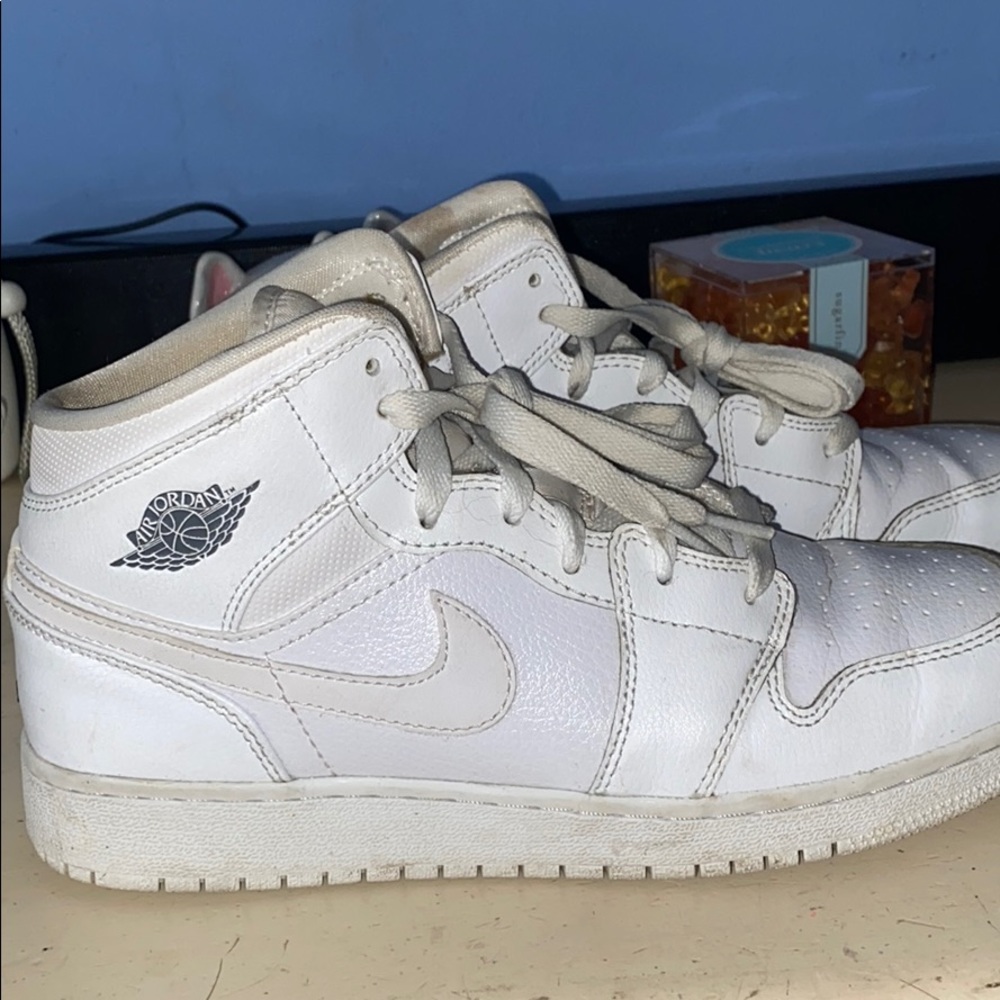 Nike White Hightop Air Jordans